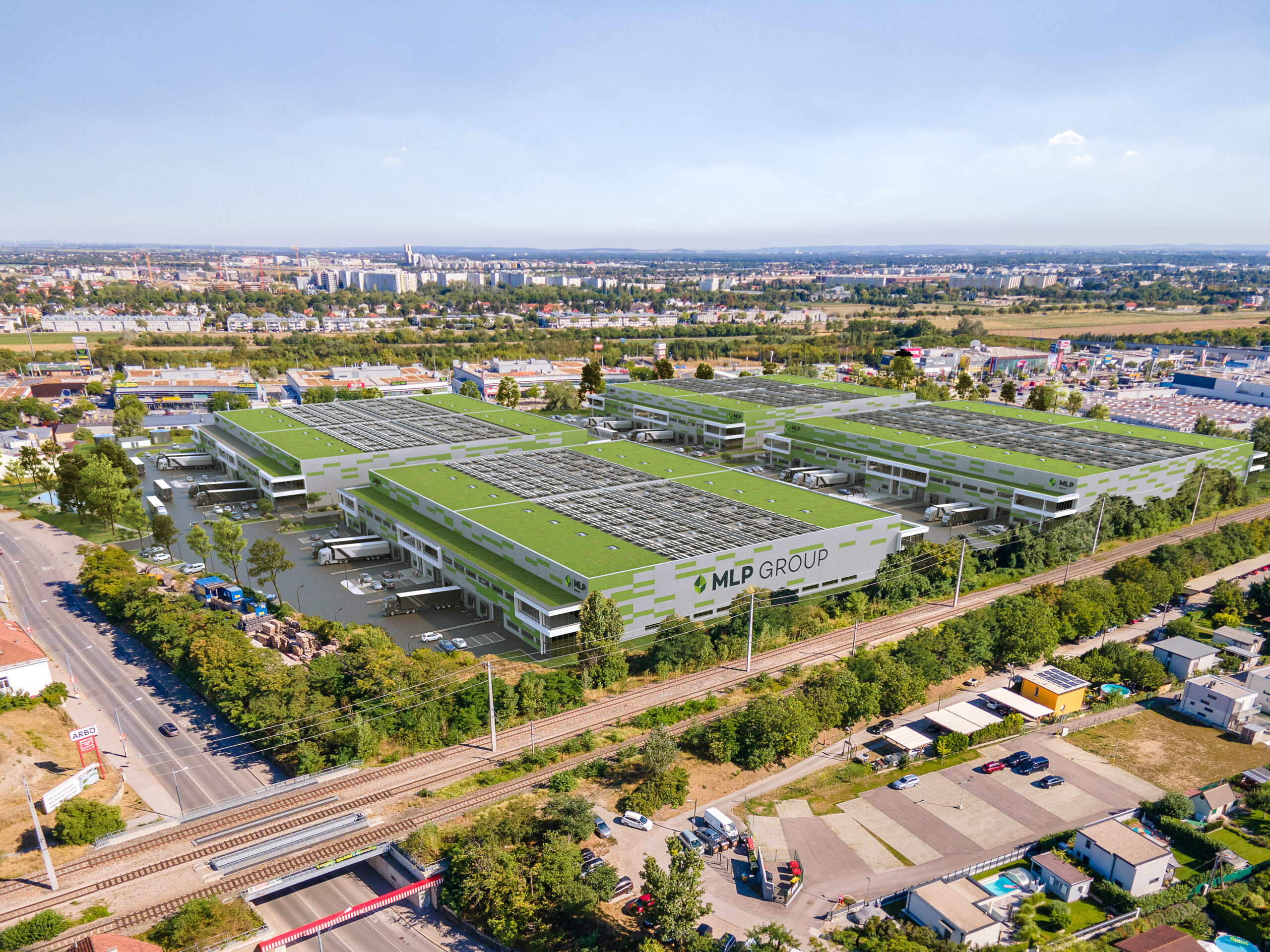 Wiecha zawisła w MLP Business Park Vienna